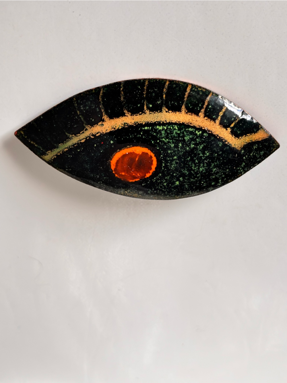 Teriotis Vintage Enamel on Copper, Signed Canadian designers brooch